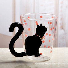 Wholesale Cartoon Glass Creative Cute Cartoon Cat Cup Home Water Cup Office Lovers Casual Cup